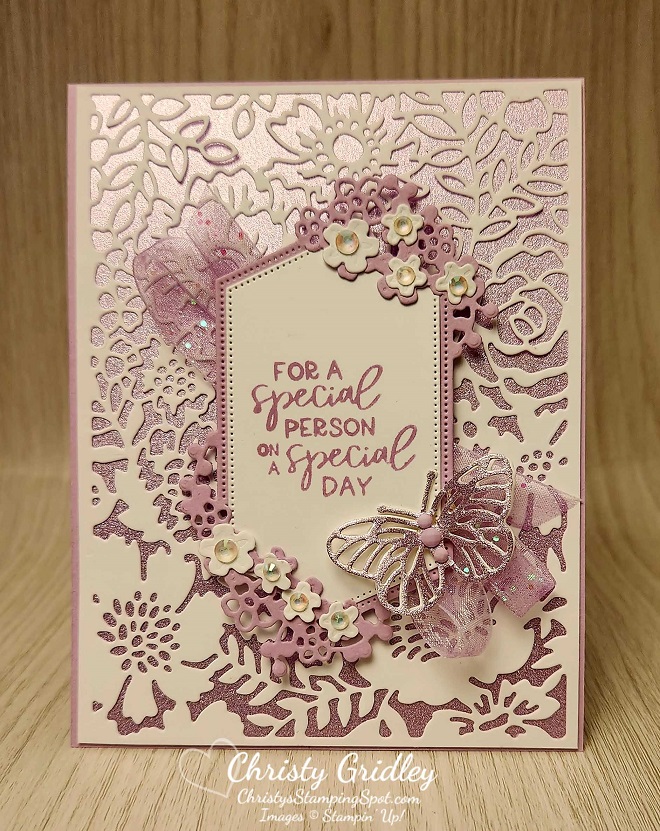 TwoTone Flora Sentimental Park Card Christy's Stamping Spot