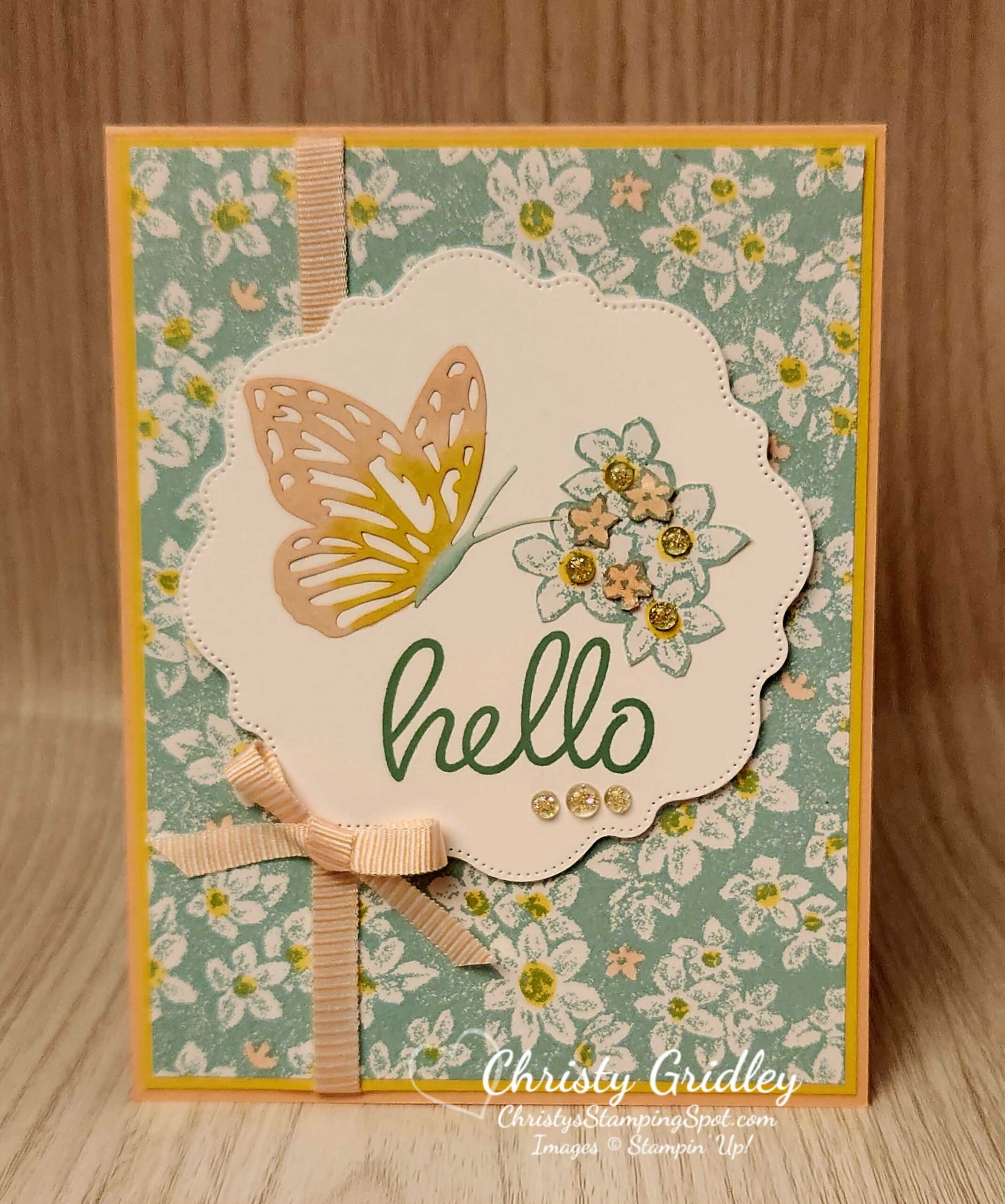 #GDP425 Softly Stippled DSP Card - Christy's Stamping Spot