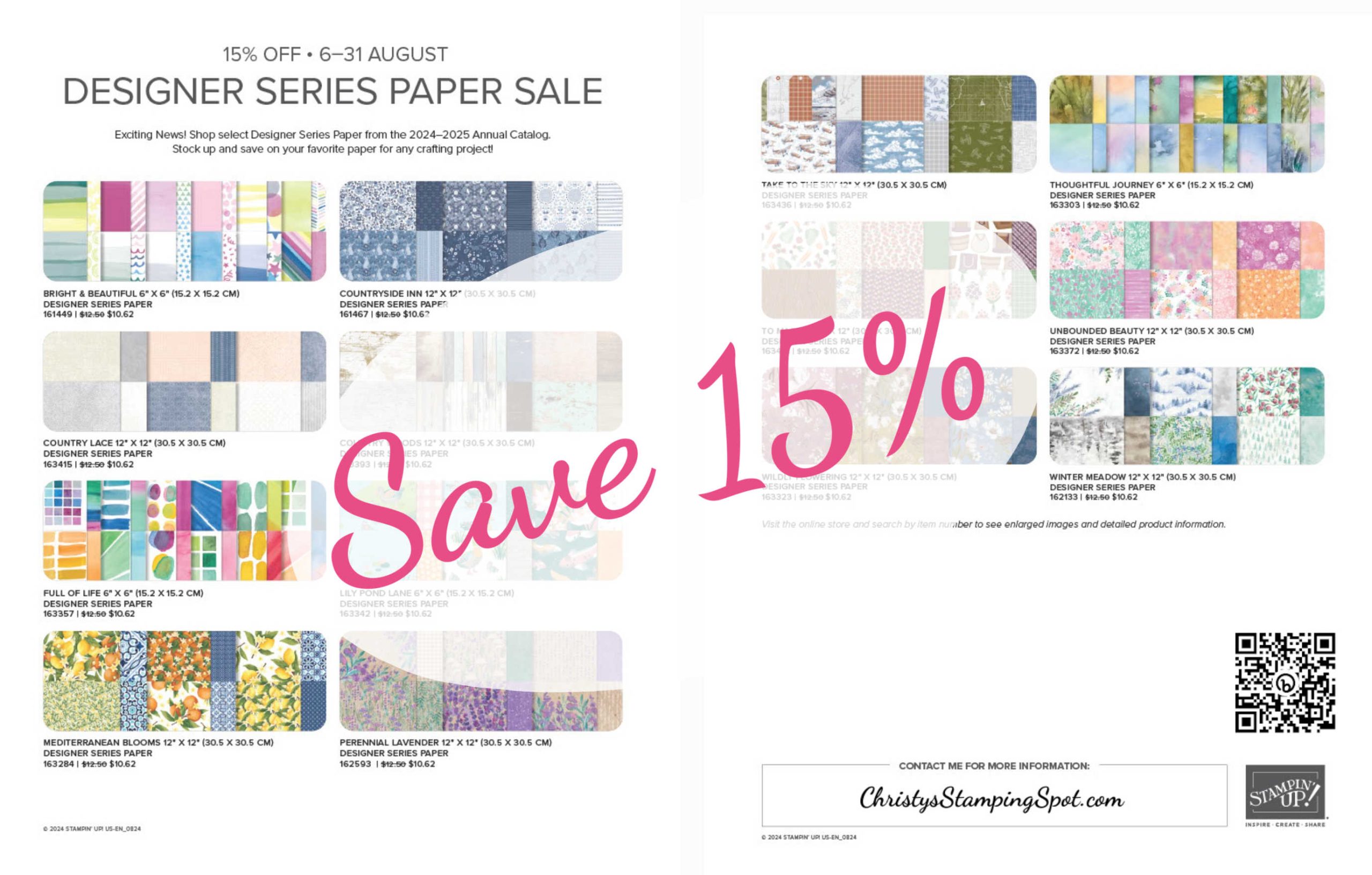 Annual Catalog Designer Series Paper Sale Continues Until August 31st