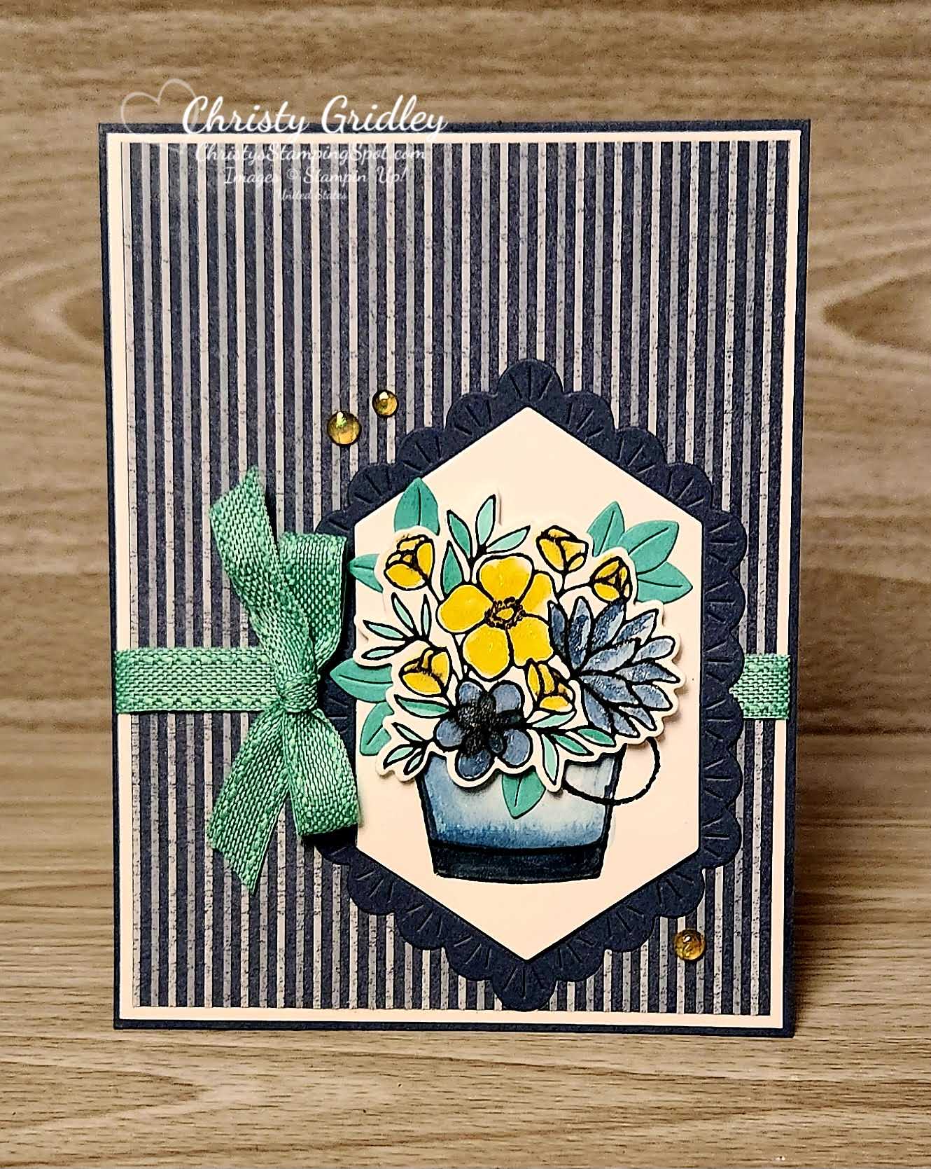 Country Flowers With Neutrals DSP Card - Christy's Stamping Spot