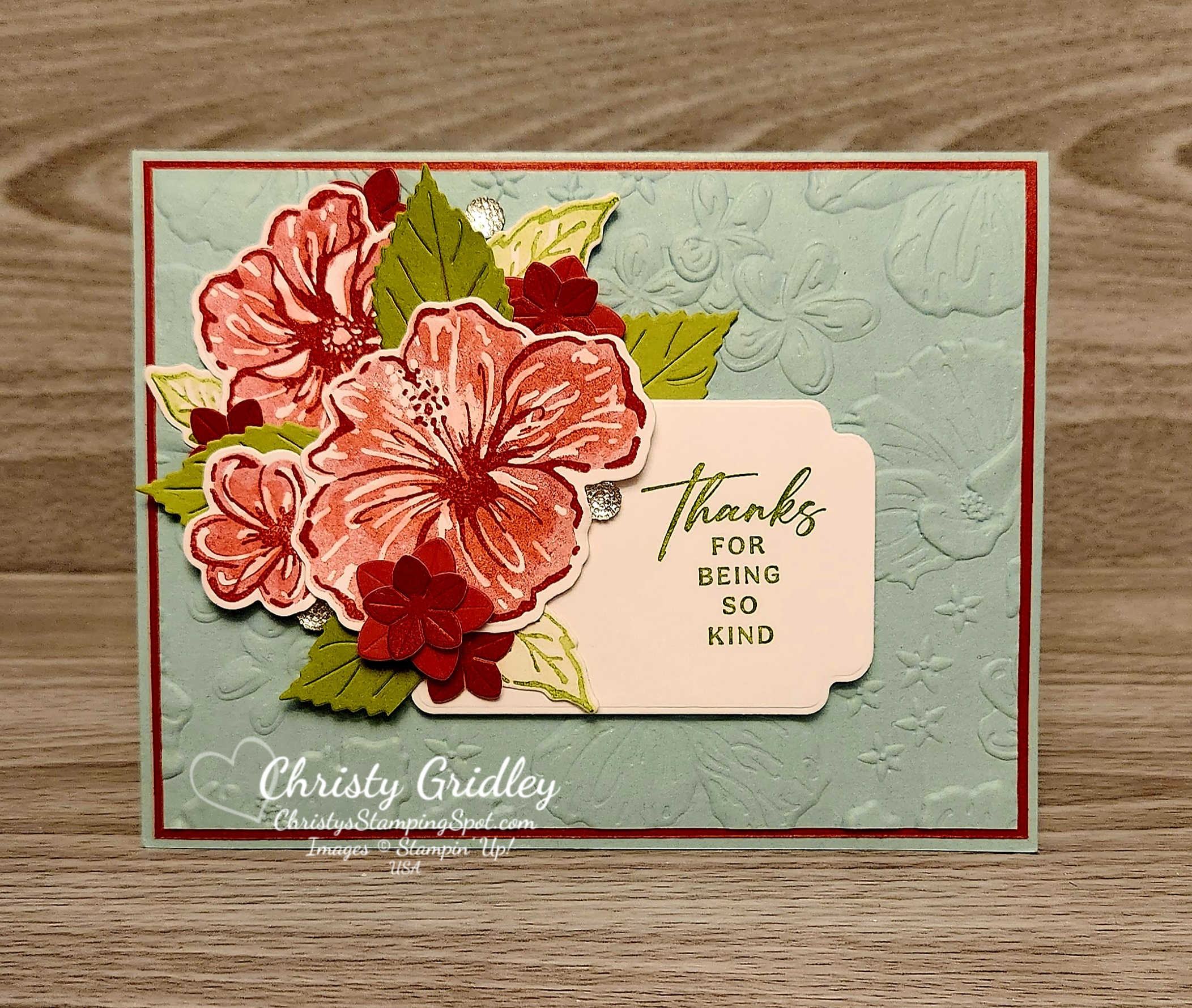 Happy Hibiscus Bundle Sneak Peek Card - Christy's Stamping Spot